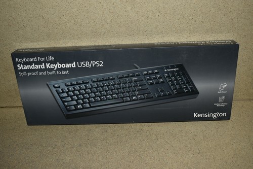 ^^ KENSINGTON KEYBOARD FOR LIFE STANDARD KEYBOARD USB/PS2 - NEW (LA45)