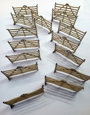 Vintage toy farm fence panels/hurdles x15 (Britains circa 1940)