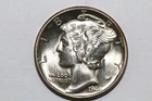 1944-P Gold Toned Mercury Winged Liberty 90% Silver Dime Mint State (WMD999)