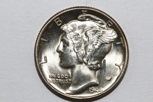 Photo of a 1944-P Mercury Dime from an eBay listing that sold on Jul 20, 2026