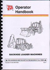 JCB 3CX and 4CX Backhoe Loader Operator Handbook Manual