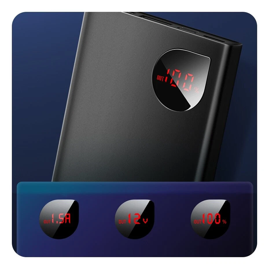 10000mAh 22.5W Fast Charging Power Bank Portable Battery