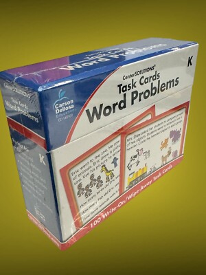 Center Solutions Task Cards Word Problems Grade K Card Game NEW SEALED