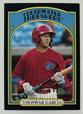 Yhoswar Garcia 2021 Topps Heritage Minors BLACK #d /50 Threshers Brewer Prospect