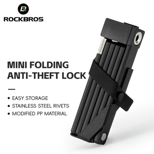ROCKBROS Folding Bike Lock Heavy Duty Anti Theft Smart Secure Guard with Keys - Picture 7 of 20