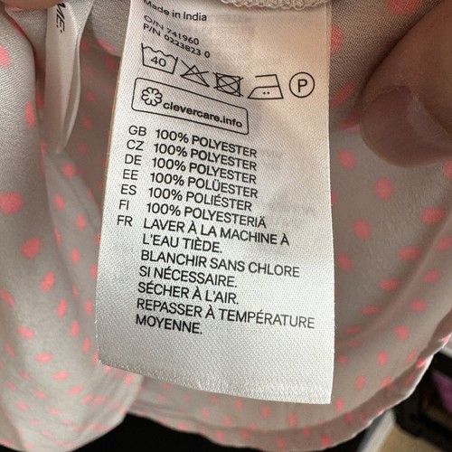 Girls H&M Pink Polka Dot Dress Size 2Y - 100% Polyester, Ruffle Detail - Picture 12 of 12