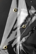 Clear F/R Gazebo, Breeze House, Shower Curtains 140 x 200 DROP with eyelets