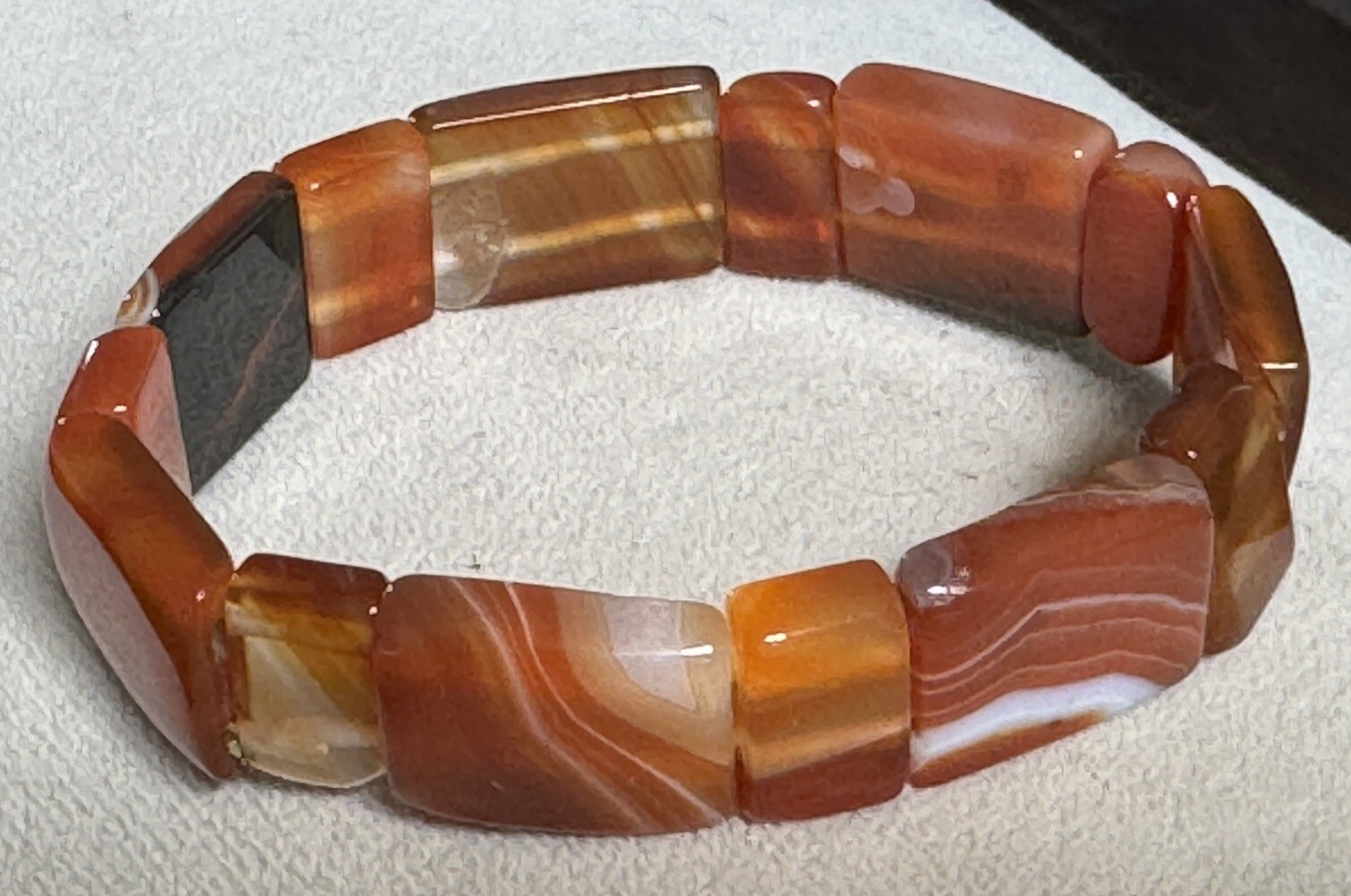 Gemstone Stretch Elasticated  Panel Cuff Bracelet… - image 4