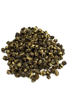 Bio Jasminperlen Zhen Zhu 100g China Grüntee mit Jasminblüten Drachenperlen kba