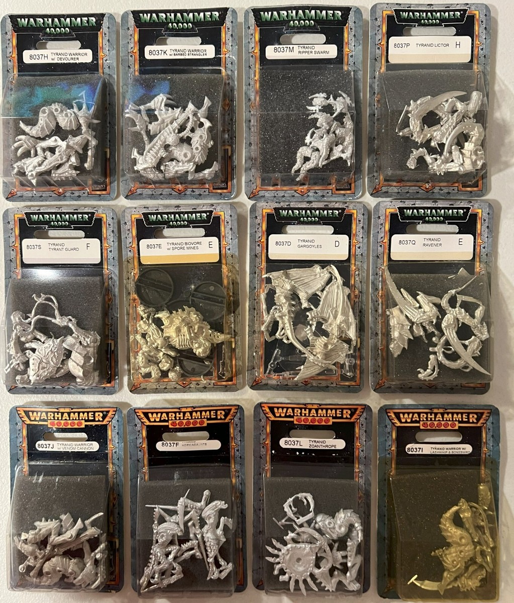 Warhammer 40K Tyranid Blisters 1997-2000 Sealed OOP Metal Pewter