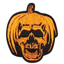 Halloween Horror Michael Myers Pumpkin Jack O - Embroidered Iron-On Patch