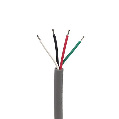22 AWG 4 Conductor CMG Communication Cable, 300V, Unshielded, 100 ft Length