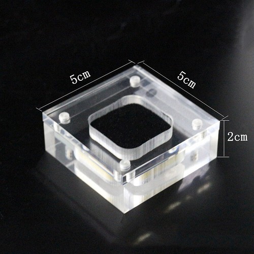 Clear Acrylic Ring Display Case Jewelry Storage Box Gem Holder Organizer - Foto 7 di 13