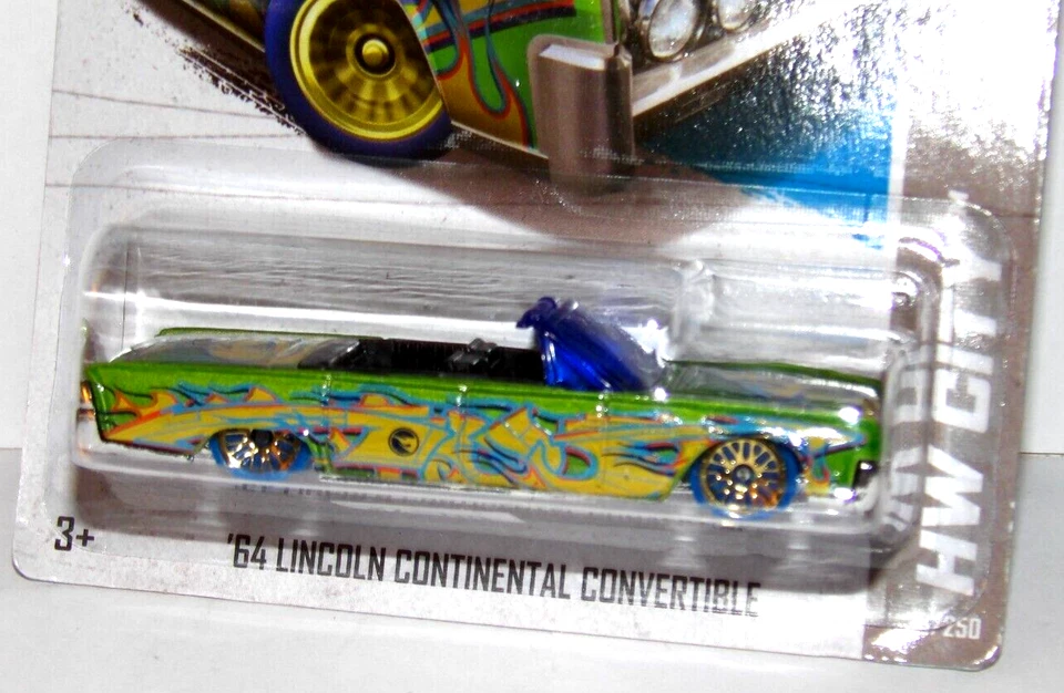 Lincoln Continental Conv. Hot Wheels 2013 Treasure Hunt #36 64 BlueLW verde Foto 2 de 4