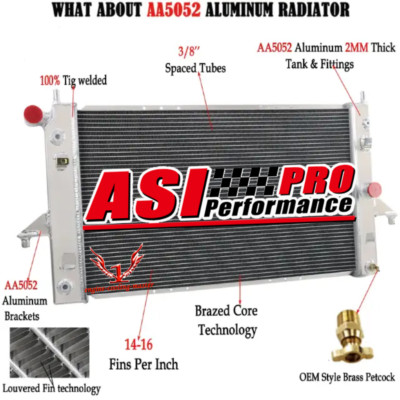 Aluminum Radiator Fit 1994-2002 1996 Saturn SC1 SC2 SL SL1 SL2 SW1 SW2 L4 1.9L