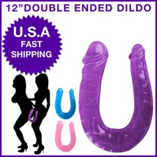 12" Pene Doble Flexible Consolador Consoladores Juguetes Sexuales para Parejas