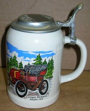 Kubek do piwa kamień, samochody z roku produkcji 1903 i 1907,