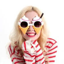 Sunglasses Ice Cone Shaped Eye Glasses Costume Photo Props