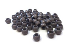 100 Gray Charcoal Plastic Round Spacer Beads - 10mm - 4.7mm Hole - Fit Paracord