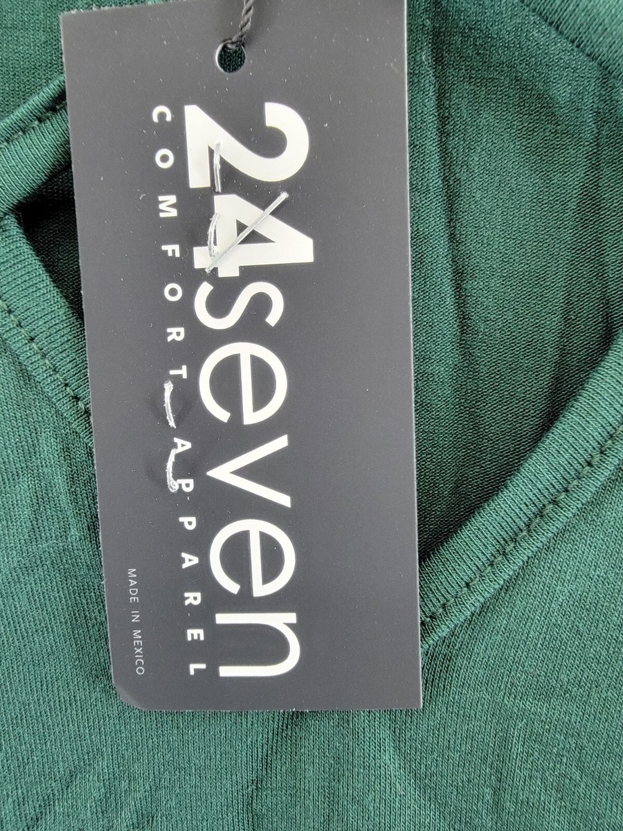 24seven Comfort Apparel Criss Cross Round Hemline Tunic Top