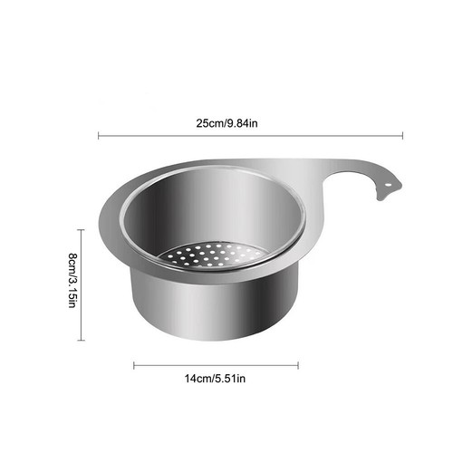 Stainless Steel Multi-functional Drain Basket Corner Sink Strainer for Sink - Picture 8 of 24