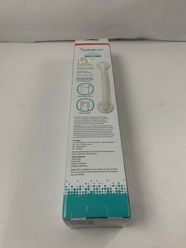 NEW Cardinal Health 12 Inch Shower Tub Toilet Bath Grab Bar 300LB Capacity White - Picture 6 of 9