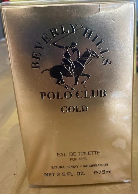 Beverly Hills Polo Club GOLD Eau de Toilette Spray For Men 2.5 oz New Sealed
