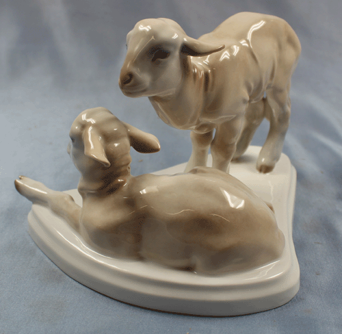 Lamm Sheep Figurine Porcelain Figurine Rosenthal Reins Porcelain 1910 Lambs - Picture 2 of 6