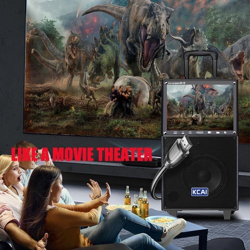 Portable Karaoke Sound System with Bluetooth, Wireless Microphone, TF Card/USB, - Picture 9 of 9