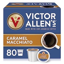 Victor Allen Coffee Caramel Macchiato Single Serve K-cup 80 Count Compatible ...