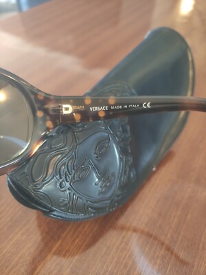 Versace Havana Brown Women Swarovski Oval Sunglasses 4063-B  display picture 1