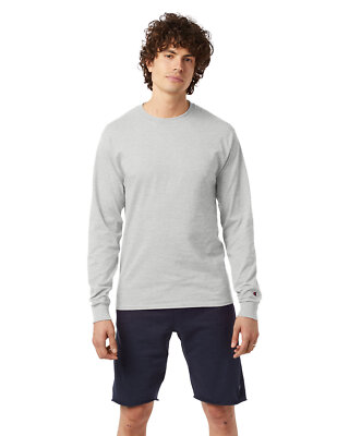 Champion CC8C Adult Taped Crewneck Long Sleeve C Logo Stylish Plain T-Shirt