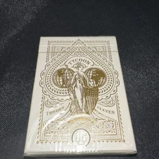 Tycoon White Deck Playing Cards Poker Size USPCC Theory 11 Custom Limited Sealed