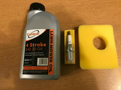Briggs Stratton 450E Lawnmower Service Air Filter Spark Plug  Engine oil UK