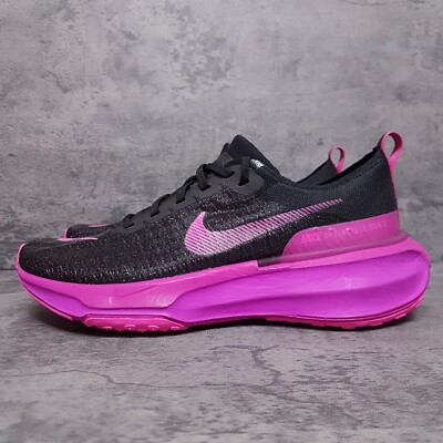 NIKE ZoomX Invincible Run FK 3 Running Shoes Mens 9.5 Black Fuchsia Pink Nby