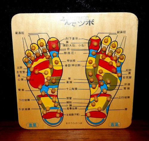 Podiatry & Reflexology Pressure Point Therapy Tool & Chart, Solid Wood EXCELLENT