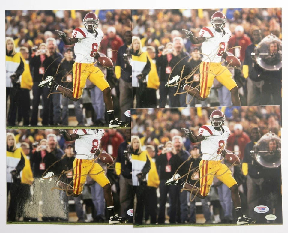 Foto autógrafa de fútbol americano 8x10 firmada por Dwayne Jarrett de los troyanos de la USC Foto 2 de 4