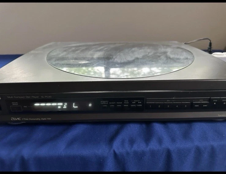 Technics SL-PC20 Multi CD Cambiador Carrusel 5 Discos Hecho en Japón 1989 - Probado Foto 4 de 4