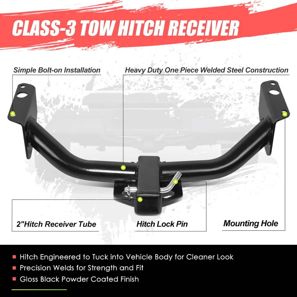 Receptor de enganche de remolque clase 3 2" para Ford Ranger 83-11 Mazda serie B 94-09 Foto 2 de 4