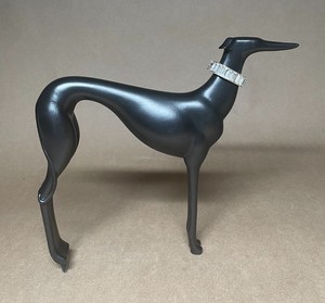 Erte Symphony In Black Art Deco Greyhound Ceramic Figurine Greyhound Only - READ