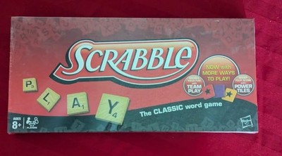 Scrabble The Classic Word Game Board Game by Hasbro 2012 NEW Sealed Family Night