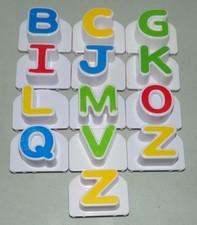 Leap Frog Fridge Phonics 13 Magnetic Alphabet Upper Case Letters Yellow Blue Red
