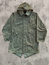 Vintage US Military Fishtail Night Desert Camo 80s Parka Jacket S