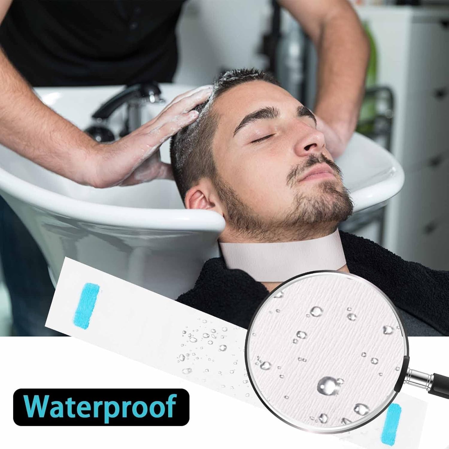 Professional Stretchy Paper Neck Protectors - 5 Rolls of Disposable Neck Strips