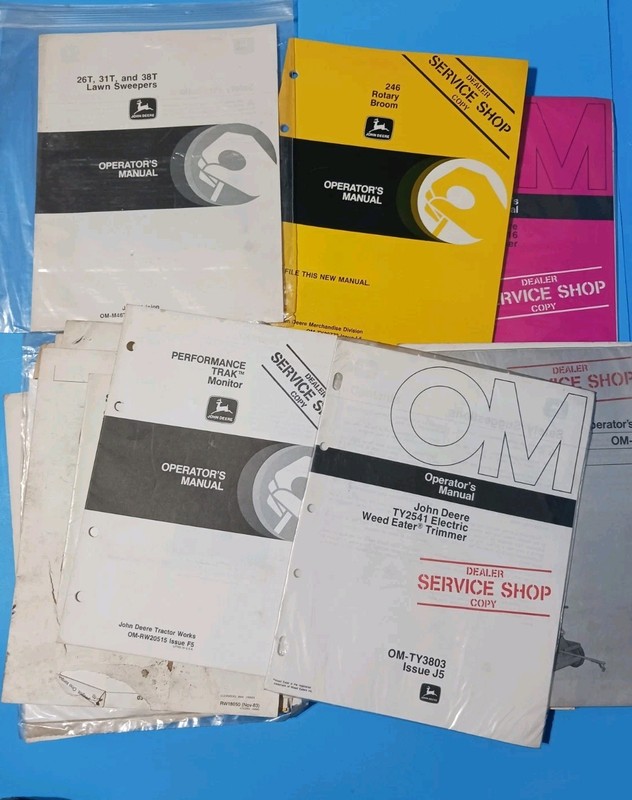 Vintage John Deere & Satoh Operators Service Manual Dealers Copy's Lot Of 14