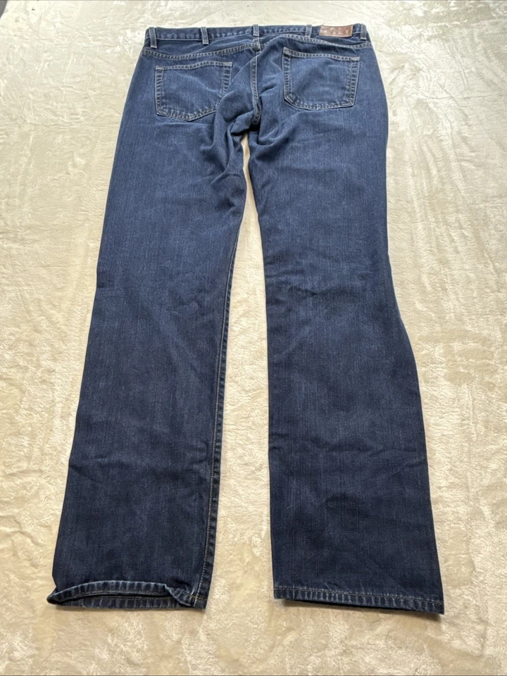 Pantalones de mezclilla Brooks Brothers 1818, para hombre W38xL34, calce ajustado azul HECHOS EN EE. UU. Foto 2 de 4