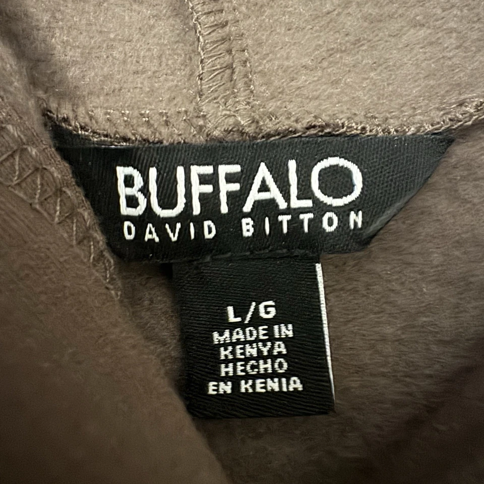 Sudadera con capucha Buffalo súper suave para mujer grande marrón David Bitton elástica Foto 3 de 4