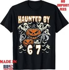 Funny Six Seven Meme Gen Alpha Haunted by 67 Halloween Adult T-Shirt, Unisex Tee