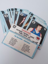 Scanlens 1977 VFL footy 13 cards FOOTSCRAY team set + unmarked checklist EXC