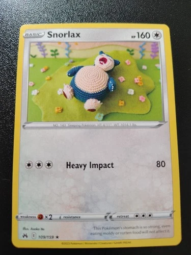 Pokemon Crown Zenith Snorlax Rare Card 109/159 NM